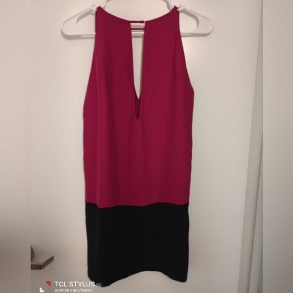 Parker Silk Color Block Dress - Picture 2 of 8